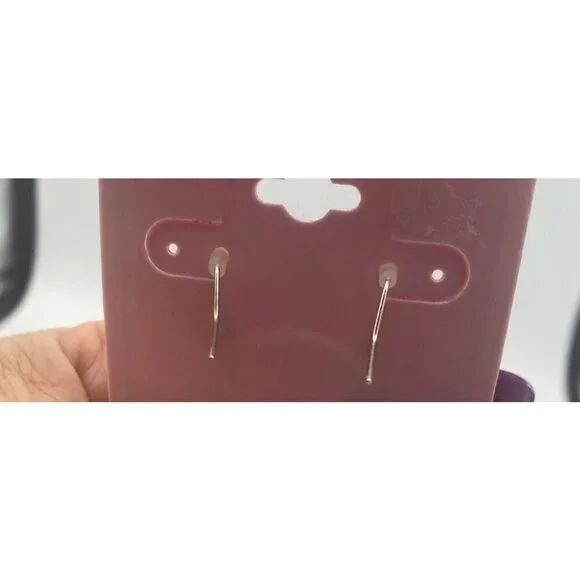 Holiday Lane Silver-tone Pave Rhinestone Heart Shaky Charm Linear Drop Earrings - Picture 5 of 8